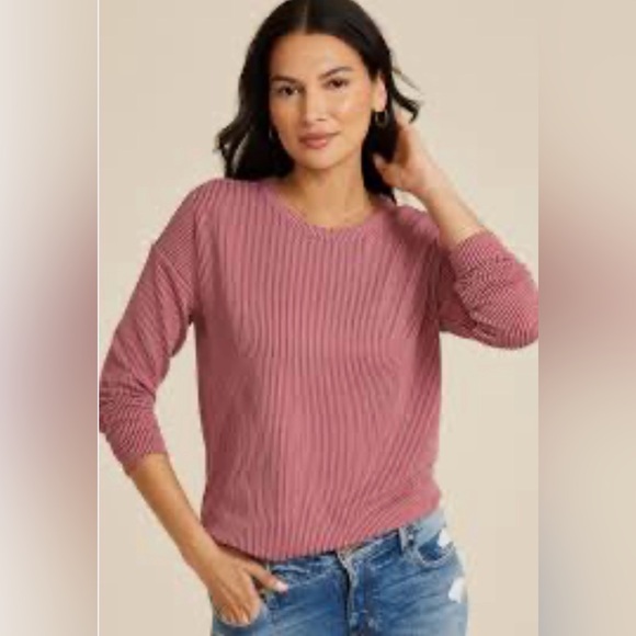 Chenault Sweaters - NWOT ! Chenault Women's Mauve Ribbed Sweater